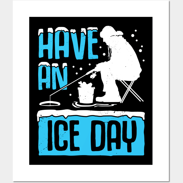 Ice Fishing Fisherman Fisher Gift Wall Art by Dolde08